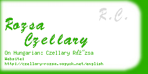 rozsa czellary business card